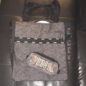 Brand new Victoria secret PINK tote and tech pouch